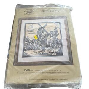 Something Special Needlepoint Kit “Delft” 1988 14” X 14”